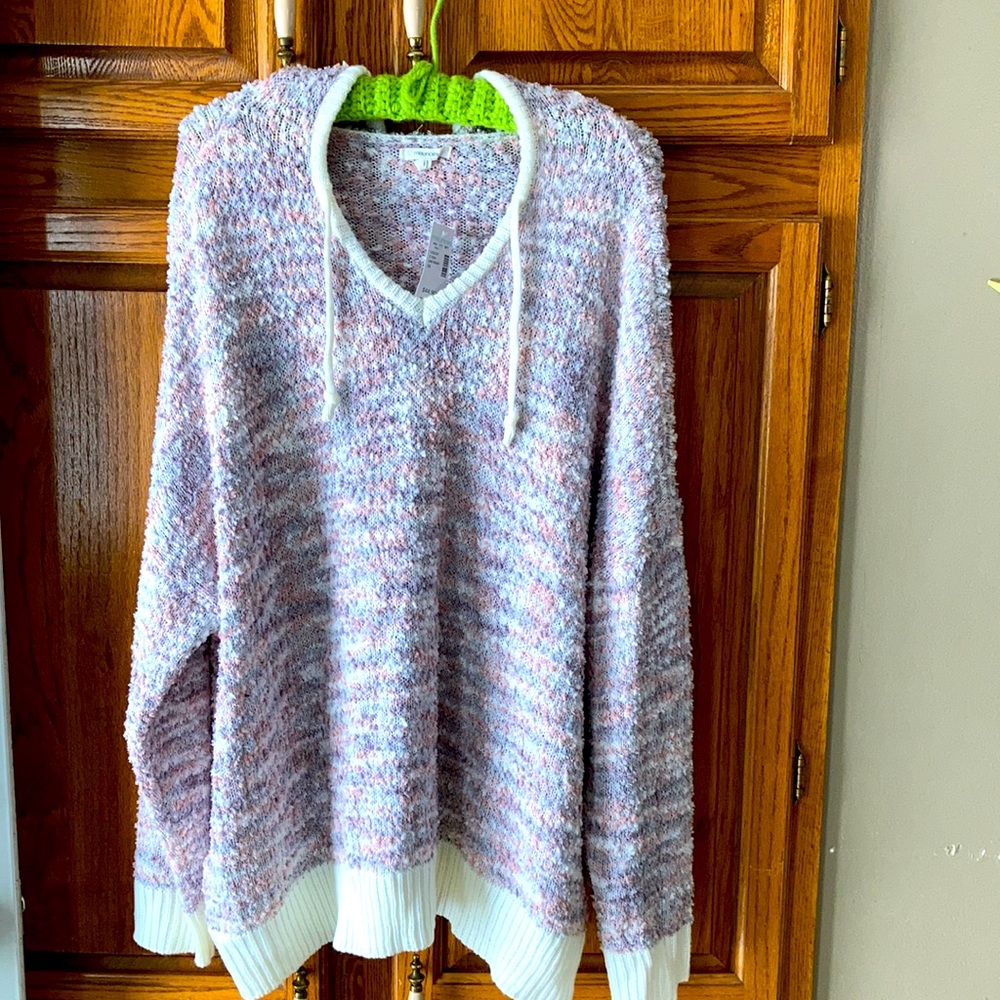 Maurices popcorn knit hooded 3X NWT